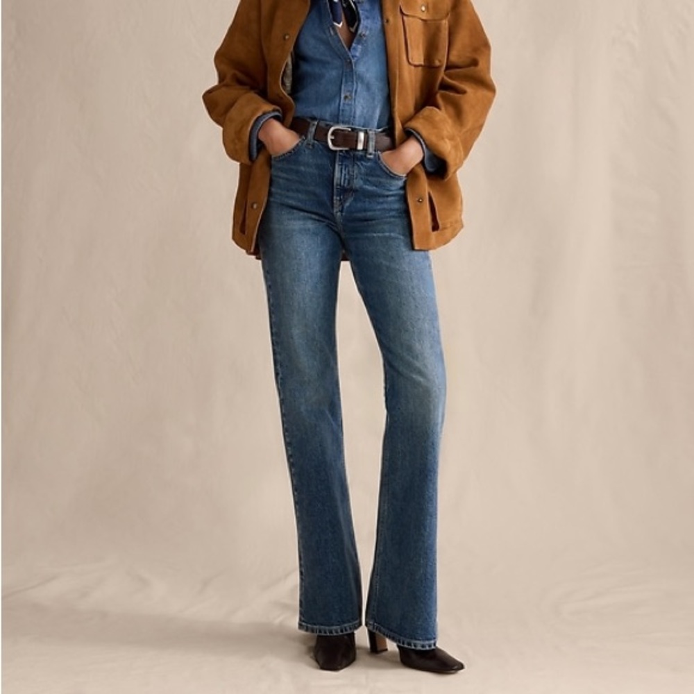 Banana Republic High Rise Slim Bootcut Classic Denim Flare Jeans